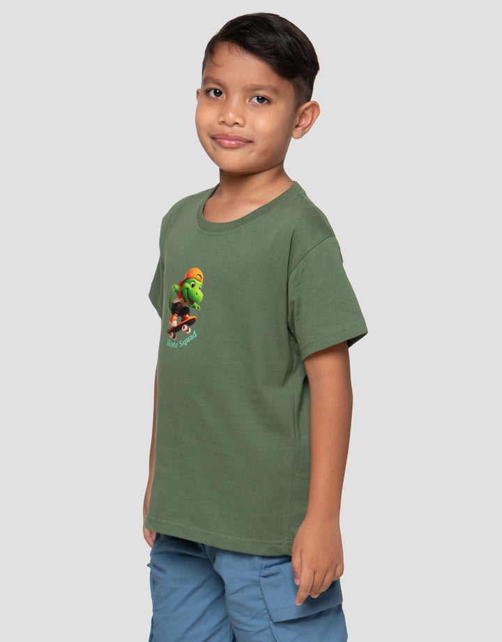 Little M Dino Print Kaos Anak Laki-Laki