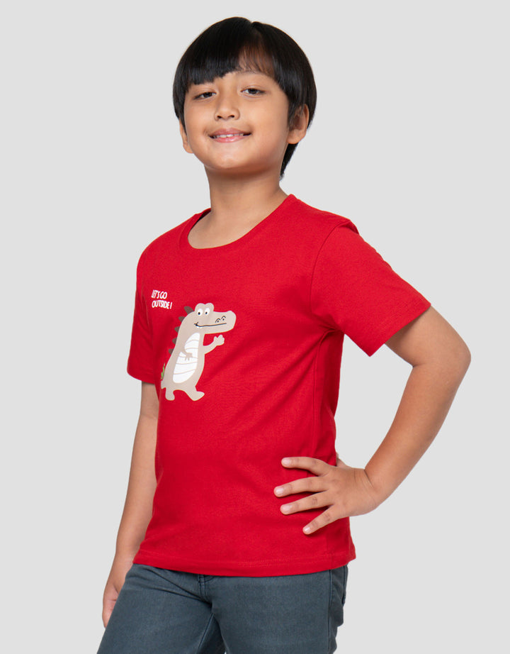 Little M Lets Go Outside Kaos Lengan Pendek Anak Laki-Laki