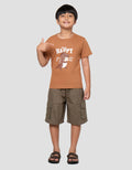 Little M Team Happy Kaos Lengan Pendek Anak Laki-Laki