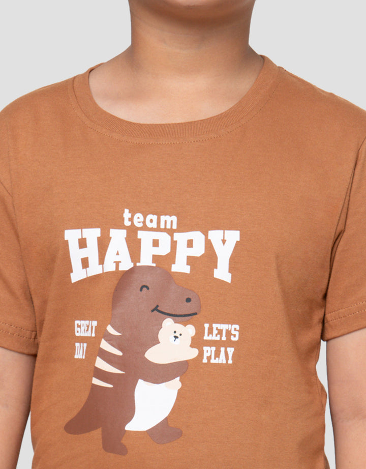 Little M Team Happy Kaos Lengan Pendek Anak Laki-Laki