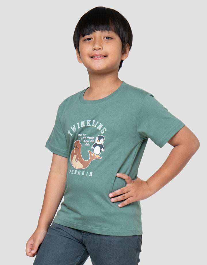 Little M The Sun Shines Kaos Lengan Pendek Anak Laki-Laki
