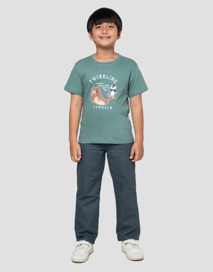 Little M The Sun Shines Kaos Lengan Pendek Anak Laki-Laki