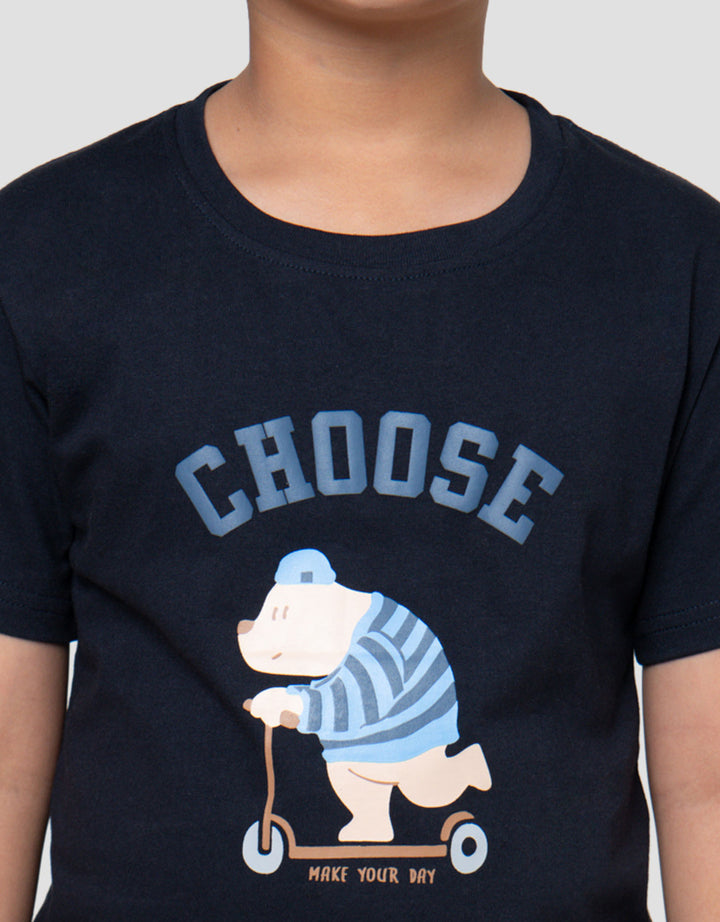 Little M Choose Your Day Kaos Lengan Pendek Anak Laki-Laki