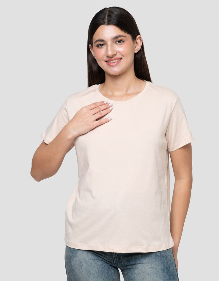 CONNEXION KNIT ENZYME BASIC KAOS LENGAN PENDEK WANITA