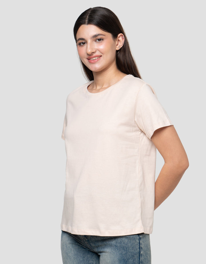 CONNEXION KNIT ENZYME BASIC KAOS LENGAN PENDEK WANITA