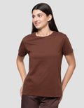 CONNEXION KNIT ENZYME BASIC KAOS LENGAN PENDEK WANITA