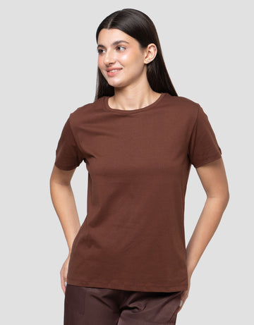 CONNEXION KNIT ENZYME BASIC KAOS LENGAN PENDEK WANITA