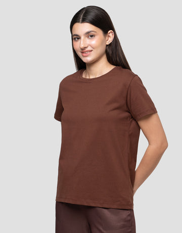 CONNEXION KNIT ENZYME BASIC KAOS LENGAN PENDEK WANITA