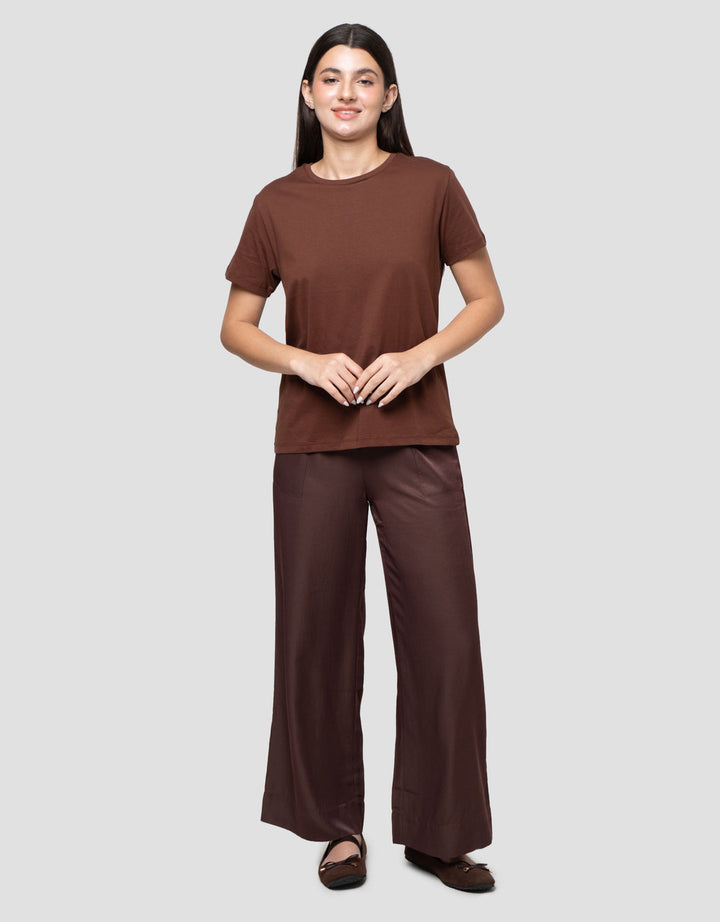CONNEXION KNIT ENZYME BASIC KAOS LENGAN PENDEK WANITA