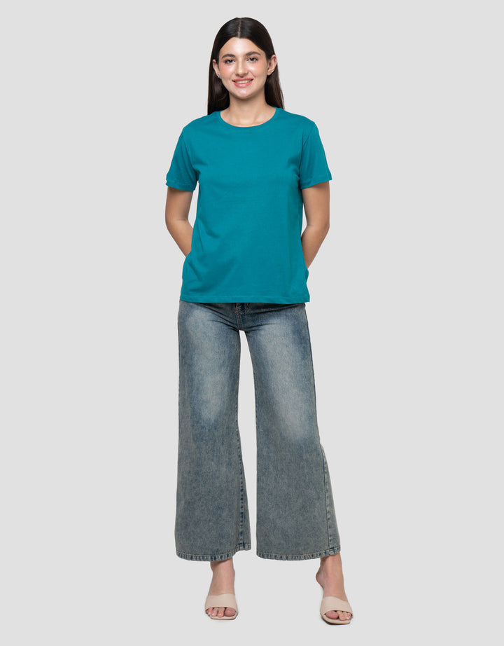 CONNEXION KNIT ENZYME BASIC KAOS LENGAN PENDEK WANITA
