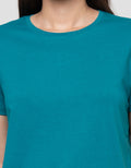 CONNEXION KNIT ENZYME BASIC KAOS LENGAN PENDEK WANITA