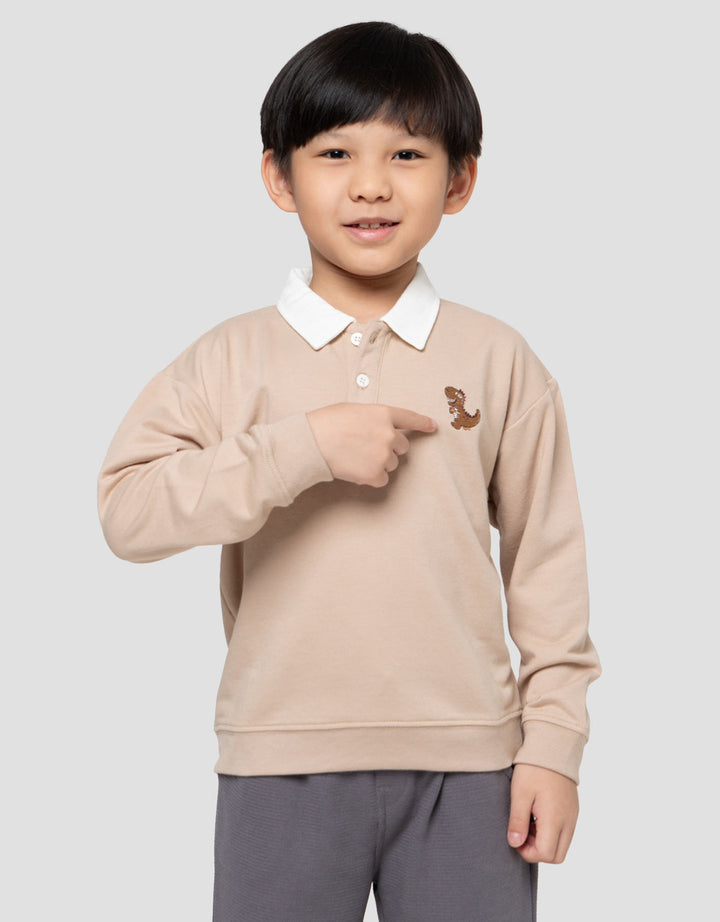 Little M Polo Bdr Dino Sweater Anak Laki-laki