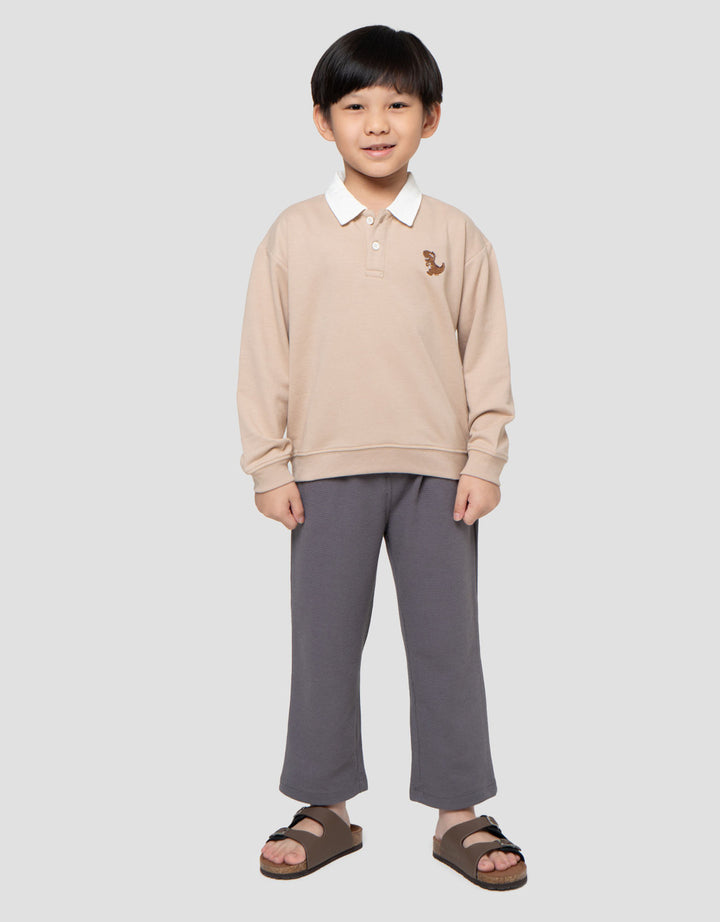 Little M Polo Bdr Dino Sweater Anak Laki-laki