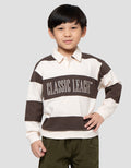 Little M Krah Bear Stripe Sweater Ovesize Anak Laki-Laki