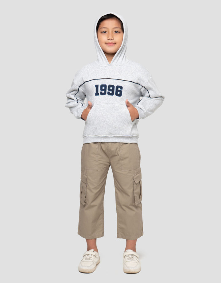 Little M Fleece Bordir Sweater Hoodie Anak Laki-laki