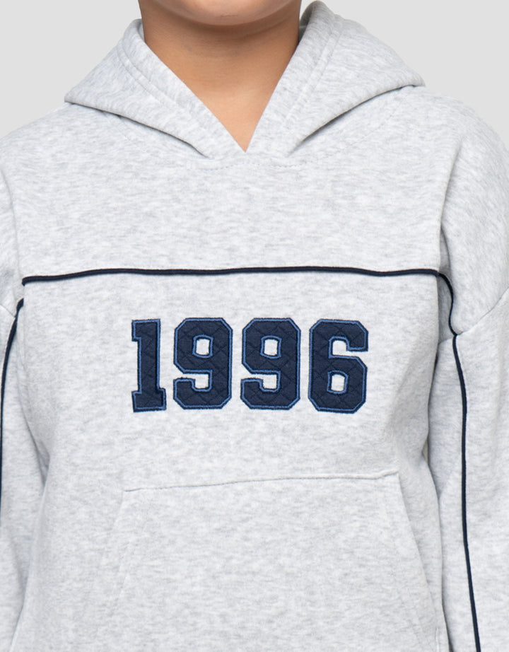 Little M Fleece Bordir Sweater Hoodie Anak Laki-laki