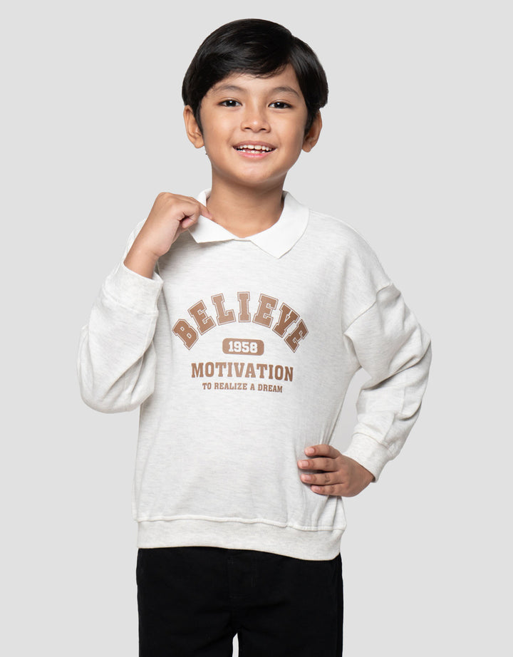 Little M Komb Believe Sweater Oversize Anak Laki-laki