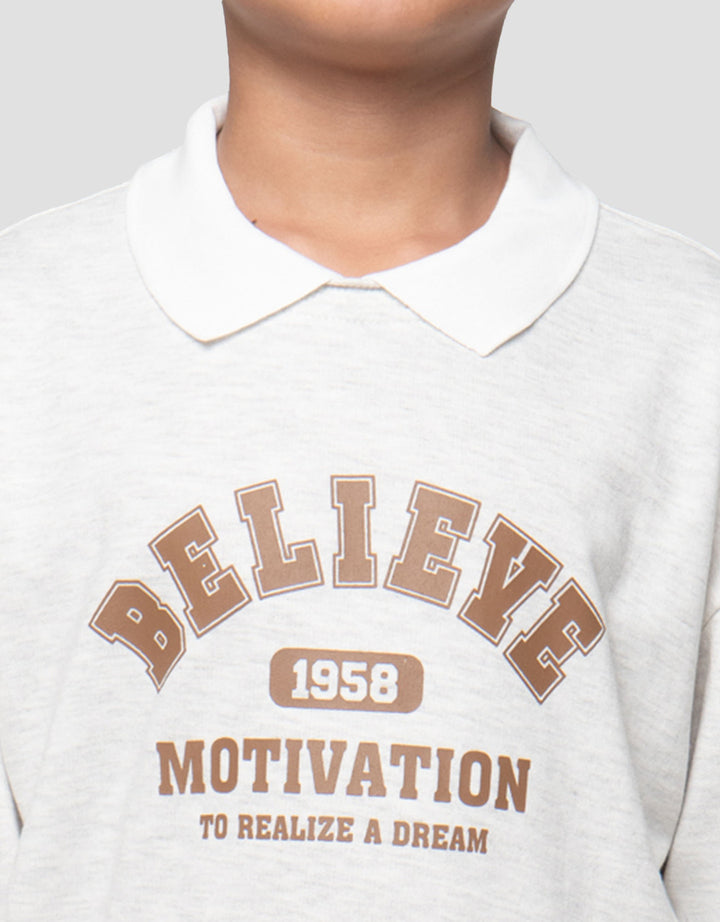 Little M Komb Believe Sweater Oversize Anak Laki-laki