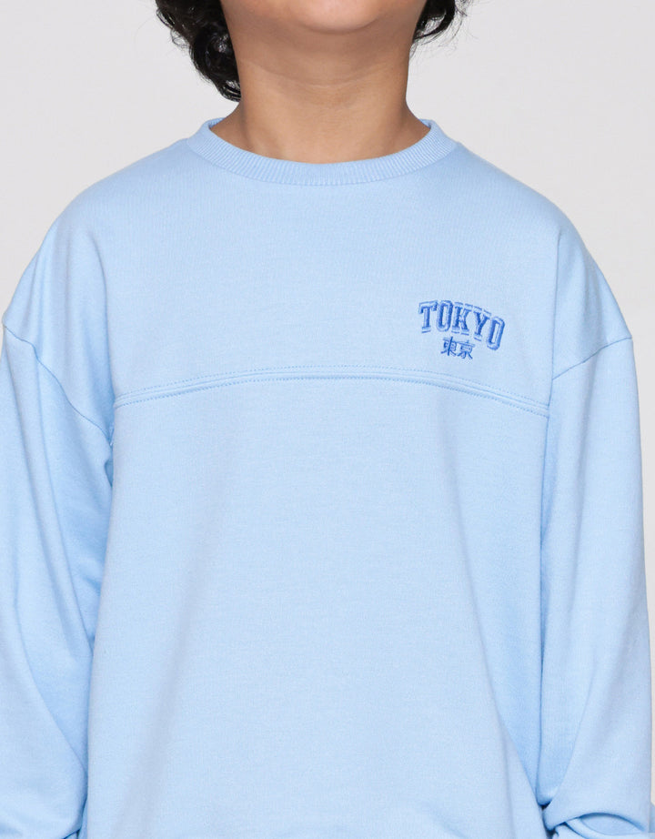 Little M Cut Sewn Tokyo Rib Sweater Anak Laki-laki