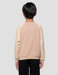 Little M Fleece Cut Sewn Outline Bear Sweater Anak Laki-laki