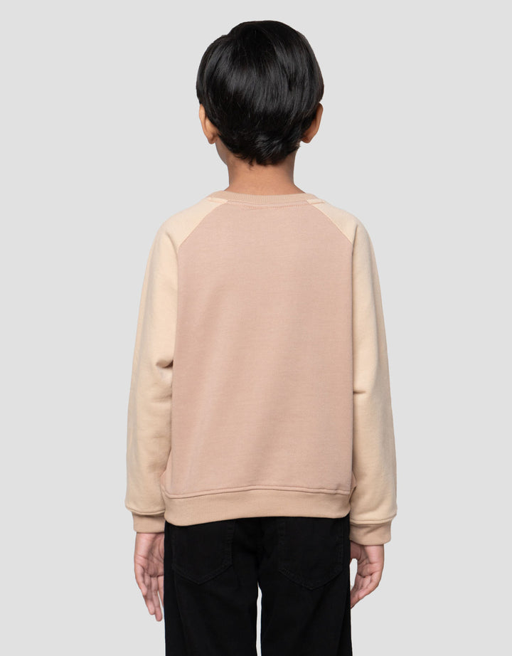 Little M Fleece Cut Sewn Outline Bear Sweater Anak Laki-laki