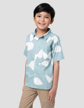 Little M Kerah Print Fish Kemeja Anak Laki-laki