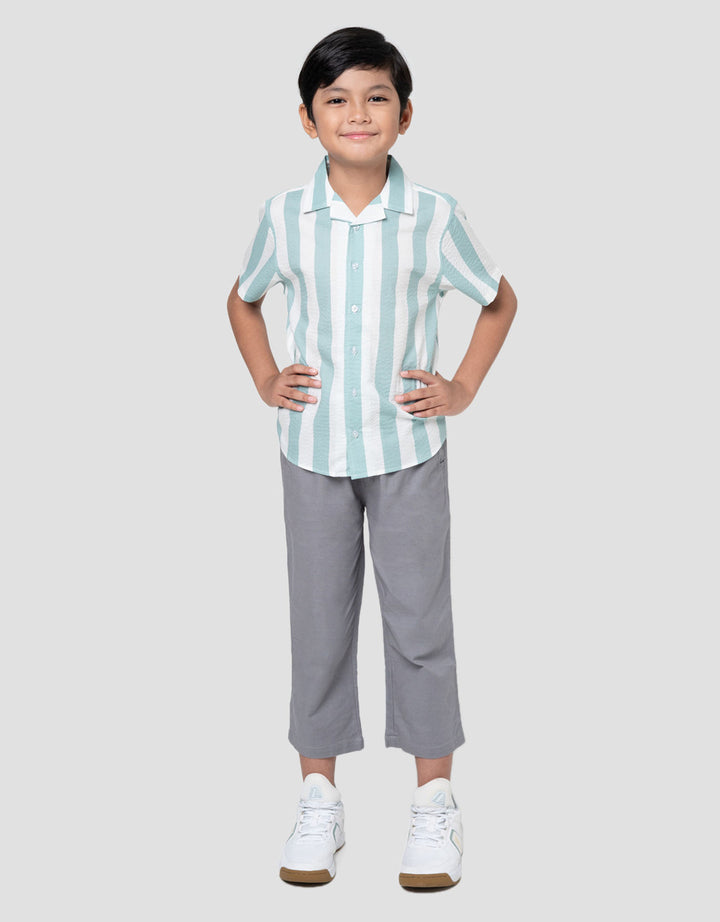 Little M Salur Besar Ripple Kemeja Anak Laki-laki
