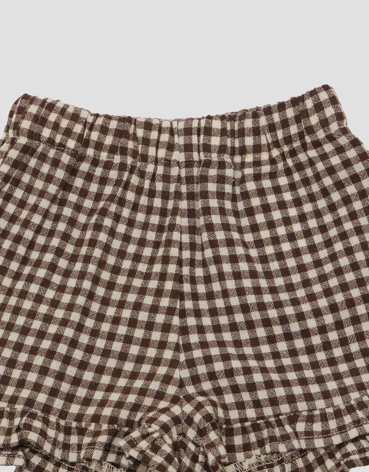 Little M Woven Rami And Yarndyed With Embro Pakaian Setelan Bayi