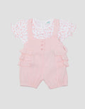 Little M 2Pc With Polkadots Jumpsuit Overall Bayi