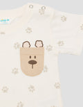 Little M Print Paw Bear Pocket Kaos Bayi