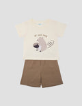 Little M Print Squirrel Pakaian Setelan Bayi
