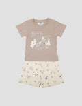 Little M Print Bear In Jungle Pakaian Setelan Bayi