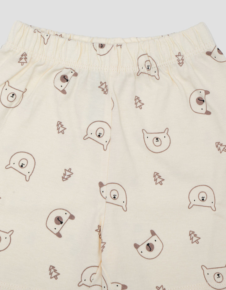 Little M Print Bear In Jungle Pakaian Setelan Bayi