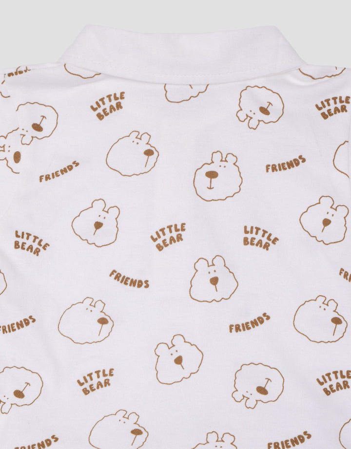 Little M Woven Fullprint Bear Setelan Bayi