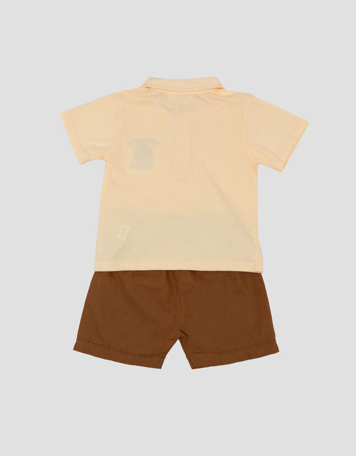 Little M Woven Bear Pakaian Setelan Bayi