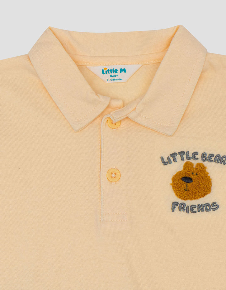 Little M Woven Bear Pakaian Setelan Bayi