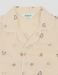 Little M Kerah Fullprint Bear Setelan Piyama Anak Laki-laki
