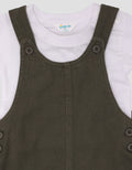 Little M Woven Twill 2Pc  Jumpsuit Overall Bayi