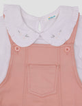 Little M Woven 2Pc Cns Kerah Embro Jumpsuit Overall Bayi