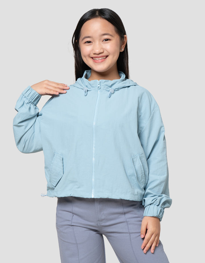 Nevada Woven Parasut Hoodie Jaket Anak Perempuan