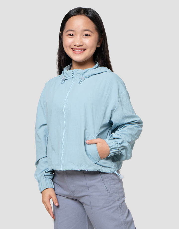 Nevada Woven Parasut Hoodie Jaket Anak Perempuan