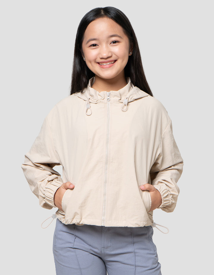 Nevada Woven Parasut Hoodie Jaket Anak Perempuan