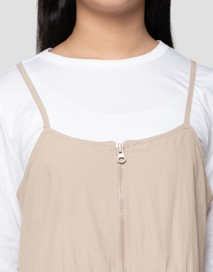 Nevada Parasut Zipper 2Pcs With Inner Maxi Dress Anak Perempuan