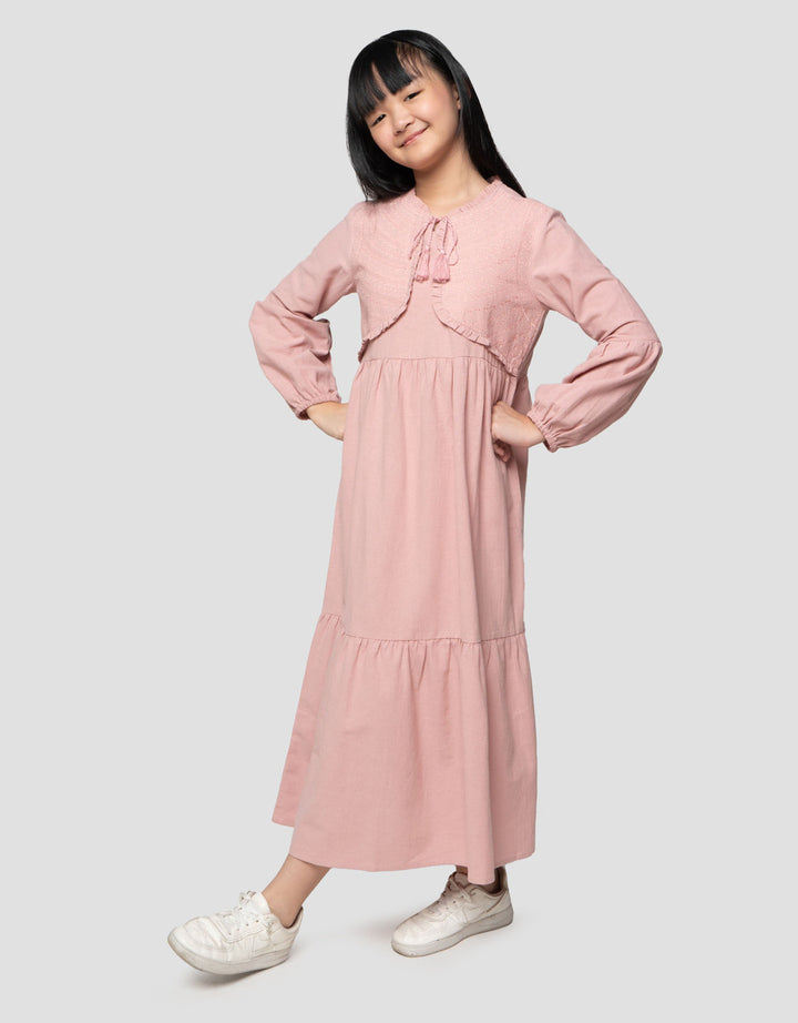 Nevada Bordir Dada Tassel Maxi Dress Anak Perempuan