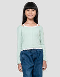 Nevada Rib Renda 2Pcs Kaos Anak Perempuan