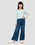 Nevada Rib Renda 2Pcs Kaos Anak Perempuan