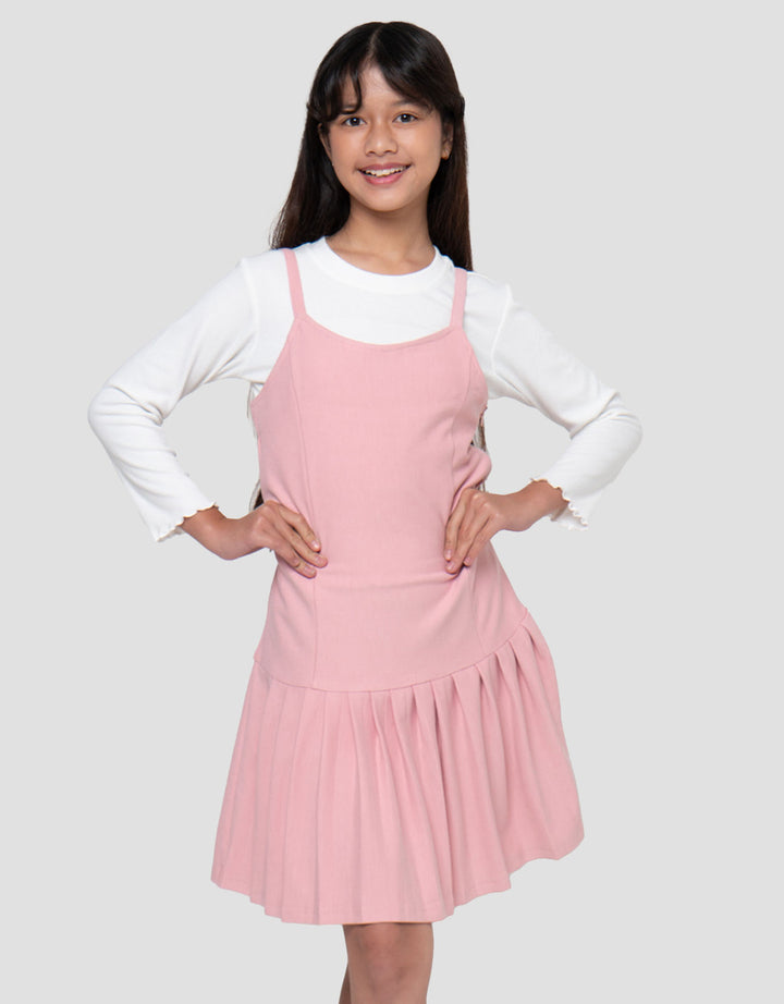 Nevada Overall 2 Pcs Midi Dress Anak Perempuan