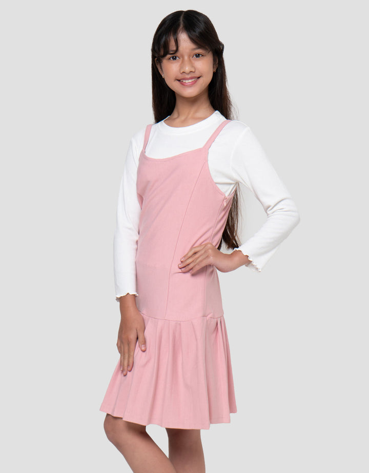 Nevada Overall 2 Pcs Midi Dress Anak Perempuan