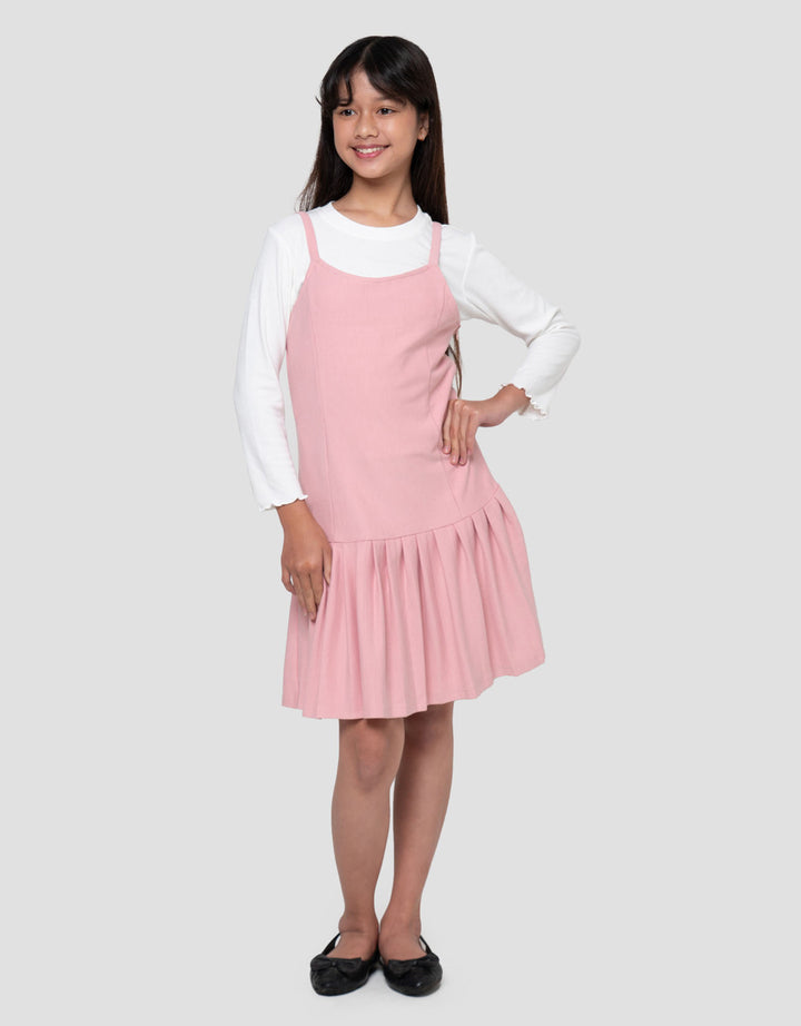 Nevada Overall 2 Pcs Midi Dress Anak Perempuan