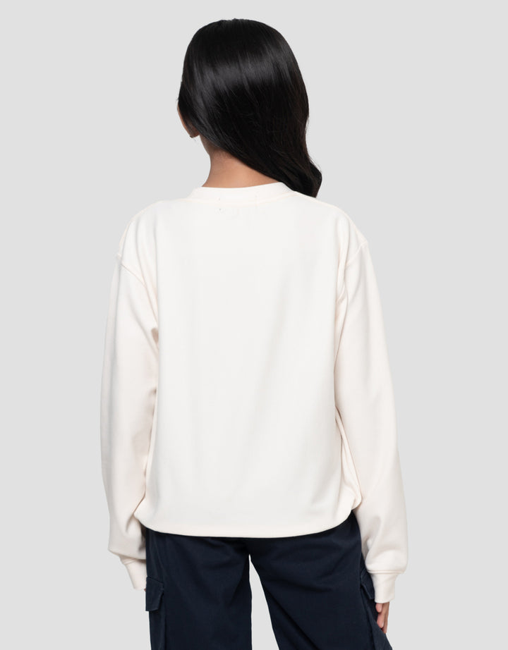 Nevada Tekstur Stopper Sablon Paris Sweater Anak Perempuan